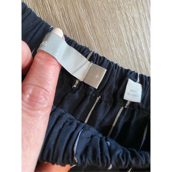 Vince Striped Asymmetric Rope-Tie Skirt- Black White Stripe, Sz Medium, MP $265 - Picture 8 of 14